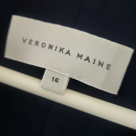 Veronika Maine Size 16 Navy Blue Dress - Picture 2 of 5